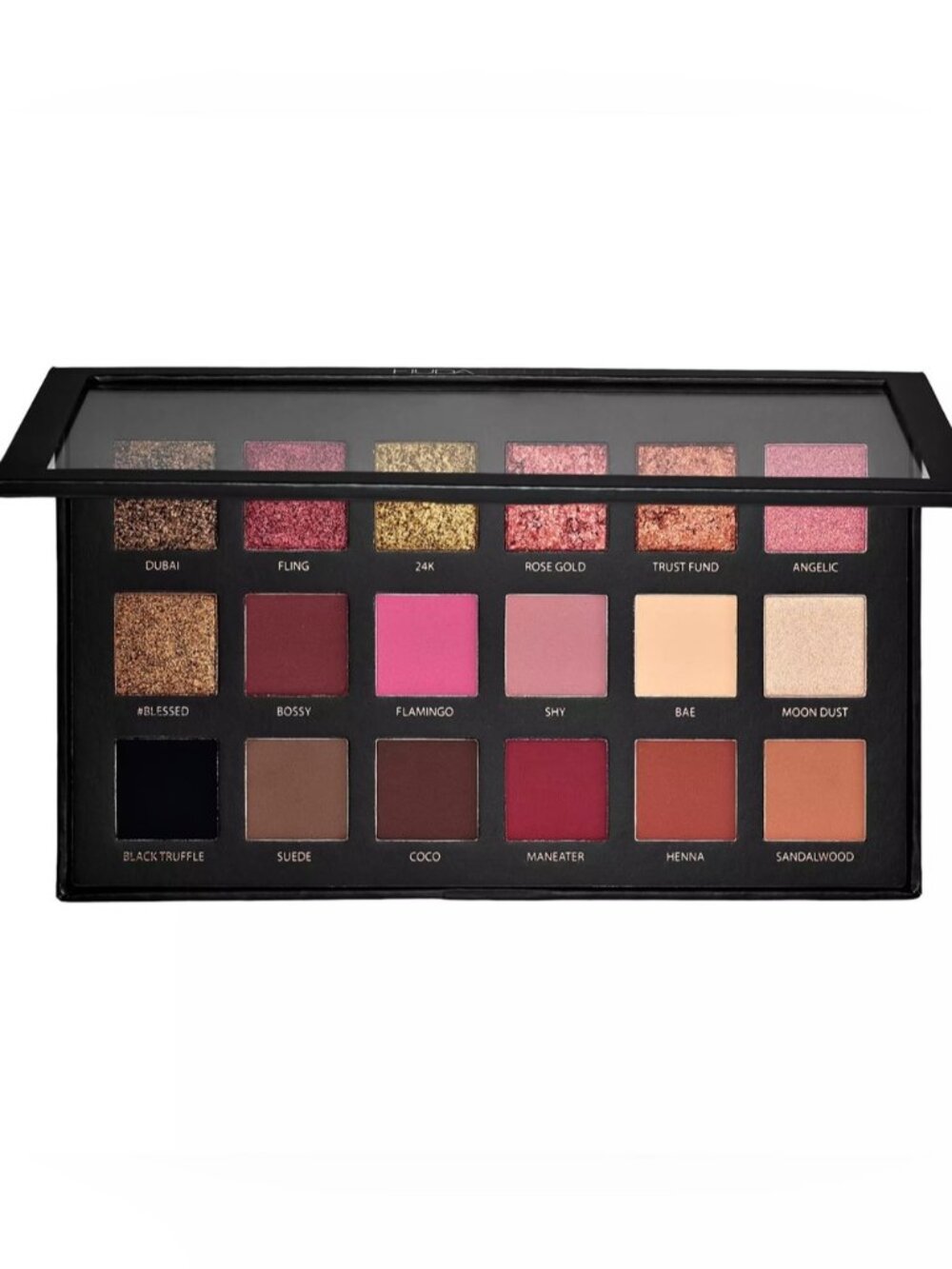 DISCONTINUED HUDA BEAUTY Rose Gold Textured Eyeshadow Palette neutral matte chic